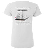 Destination Marblehead - USS Constitution - Ladies T-Shirt (FRONT LEFT & BACK PRINT) - Gildan