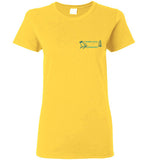 Devereux Beach, Marblehead v3 - Ladies T-Shirt (FRONT LEFT & BACK PRINT Gildan