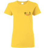 Devereux Beach, Marblehead v2- Ladies T-Shirt (FRONT LEFT & BACK PRINT) - Gildan