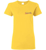 Devereux Beach, Marblehead v4 - Ladies T-Shirt (FRONT LEFT & BACK PRINT) - Gildan