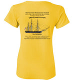 Destination Marblehead - USS Constitution - Ladies T-Shirt (FRONT LEFT & BACK PRINT) - Gildan