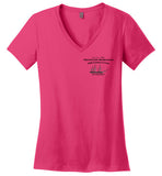 Destination Marblehead - USS Constitution - Ladies V-Neck T-Shirt (FRONT LEFT & BACK PRINT) - by District