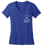 I'd Rather Be Sailing - Marblehead - Ladies V-Neck T-Shirt (FRONT ONLY PRINT) BY District