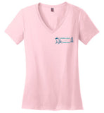 Devereux Beach, Marblehead v3 - Ladies V-Neck T-Shirt (FRONT ONLY PRINT) by District