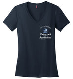 I'd Rather Be Sailing - Marblehead - Ladies V-Neck T-Shirt (FRONT ONLY PRINT) BY District