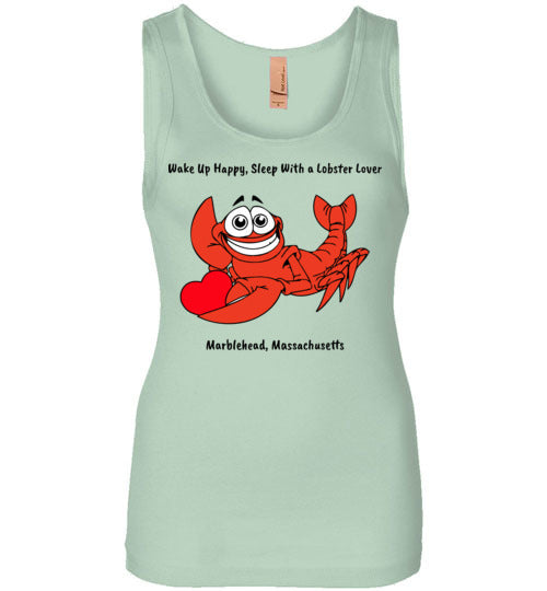 Wake Up Happy, Sleep With a Lobster Lover, Marblehead - Womens Tank - by Next Level