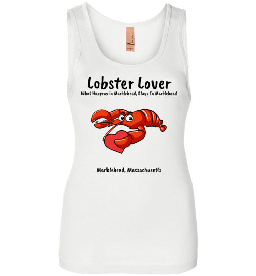 Lobster Lover- What Happens in Marblehead, Stays in Marblehead - Womens Tank Top - by Next Level