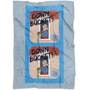 Down Bucket Cartoon 2 image - Blue - Fleece Blanket