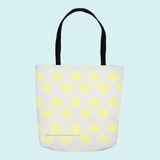 Marblehead SeaPrints Tote Bag - Scallop Shell Print - Pastel Yellow