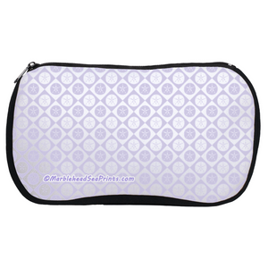 Marblehead SeaPrints Cosmetic Bag - Sand Dollar Print v1 - Light Periwinkle