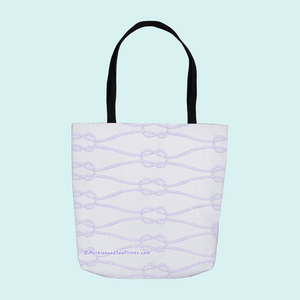 Marblehead SeaPrints Tote Bag - Rope Print - Lt Periwinkle