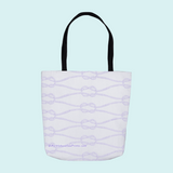 Marblehead SeaPrints Tote Bag - Rope Print - Lt Periwinkle