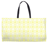 Marblehead SeaPrints Weekender Tote - Sand Dollar Print v1, Pastel Yellow