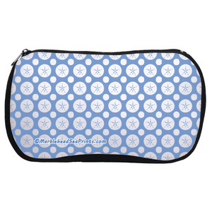 Marblehead SeaPrints Cosmetic Bag - Sand Dollar Print v2 - Pastel Blue