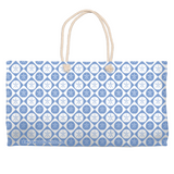 Marblehead SeaPrints Weekender Tote - Sand Dollar Print v1, Pastel Blue