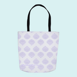 Marblehead SeaPrints Tote Bag - Scallop Shell Print - Lt Periwinkle