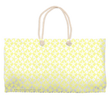 Marblehead SeaPrints Weekender Tote - Starfish Print v1, Pastel Yellow