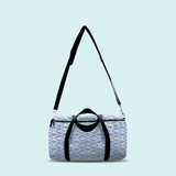 Marblehead SeaPrints Duffel Bag - Codfish Print - Pastel Blue