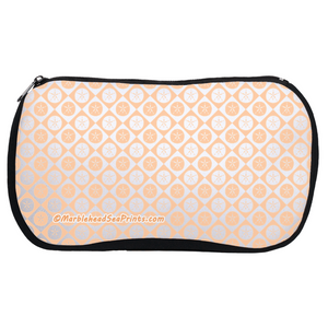 Marblehead SeaPrints Cosmetic Bag - Sand Dollar Print v1 - Deep Peach