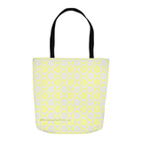 Marblehead SeaPrints Tote Bag - Sand Dollar Print v1 - Pastel Yellow