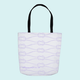 Marblehead SeaPrints Tote Bag - Rope Print - Lt Periwinkle