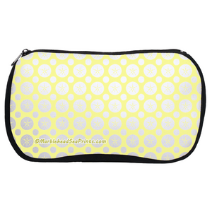 Marblehead SeaPrints Cosmetic Bag - Sand Dollar Print v2 - Pastel Yellow