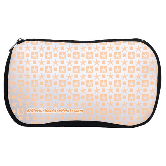 Marblehead SeaPrints Cosmetic Bag - Starfish Print v2 - Deep Peach