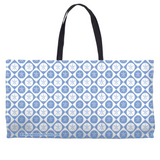 Marblehead SeaPrints Weekender Tote - Sand Dollar Print v1, Pastel Blue