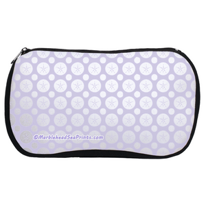 Marblehead SeaPrints Cosmetic Bag - Sand Dollar Print v2 - Light Periwinkle