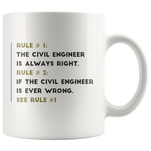 Civil Engineer is Always Right Mug