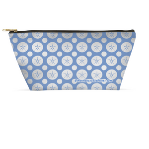 Marblehead SeaPrints Accessory Pouch - Sand Dollar Print v2 - Pastel Blue