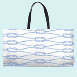 Marblehead SeaPrints Weekender Tote - Rope Print, Pastel Blue, 24" x 13"