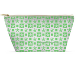 Marblehead SeaPrints Accessory Pouch - Starfish Print v2 - Pastel Green