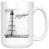 Marblehead - Lighthouse Sketch b&w (Marblehead) Mug