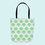 Marblehead SeaPrints Tote Bag - Scallop Shell print - Pastel Green