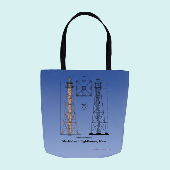 Marblehead, Lighthouse Plan - Tote Bag