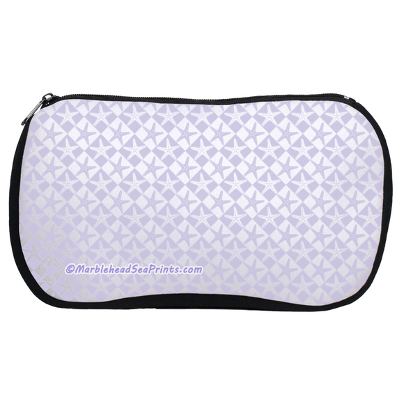 Marblehead SeaPrints Cosmetic Bag - Starfish Print v1 - Light Periwinkle