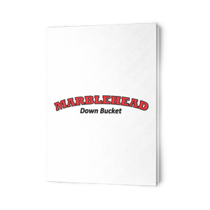 MARBLEHEAD - (red-black Down Bucket) 7x5 Note Card