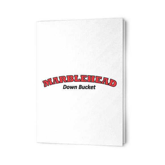 MARBLEHEAD - (red-black Down Bucket) 7x5 Note Card