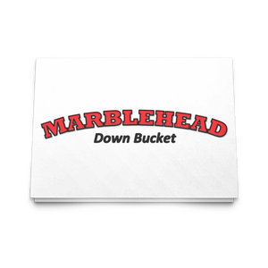 MARBLEHEAD - (red-black Down Bucket) 5x7 Note Card