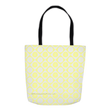 Marblehead SeaPrints Tote Bag - Sand Dollar Print v1 - Pastel Yellow