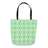 Marblehead SeaPrints Tote Bag - Sand Dollar Print v1 - Pastel Green