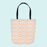 Marblehead SeaPrints Tote Bag - Codfish Print - Deep Peach