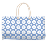 Marblehead SeaPrints Weekender Tote - Sand Dollar Print v2, Pastel Blue