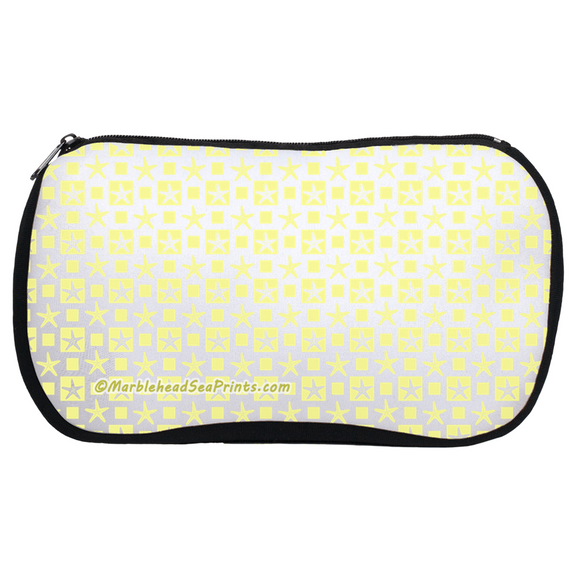Marblehead SeaPrints Cosmetic Bag - Starfish Print v2 - Pastel Yellow