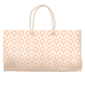 Marblehead SeaPrints Weekender Tote - Starfish Print v1, Deep Peach