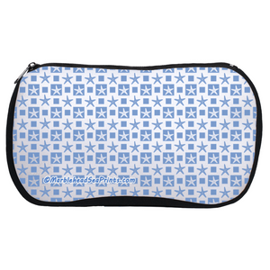 Marblehead SeaPrints Cosmetic Bag - Starfish Print v2 - Pastel Blue