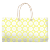 Marblehead SeaPrints Weekender Tote - Sand Dollar Print v2, Pastel Yellow