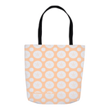 Marblehead SeaPrints Tote Bag - Sand Dollar Print v2 - Deep Peach