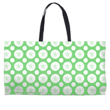 Marblehead SeaPrints Weekender Tote - Sand Dollar Print v2, Pastel Green